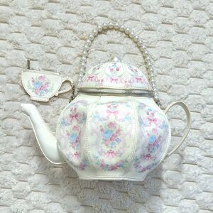 Dolls Kill Sugar Thrillz Tea Society Floral Teapot Purse & Teacup Coin Purse
